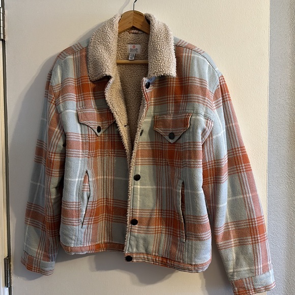 Sisstr evolution plaid blue Sherpa lined jacket - medium - Picture 13 of 14